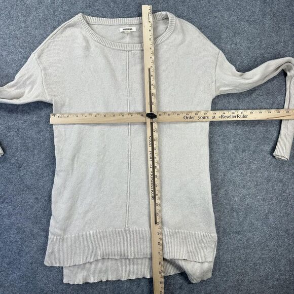 Goodthreads Sweater Womens S Beige Hi Low Hem Tunic Long Sleeve Cashmere Blend - Picture 6 of 9